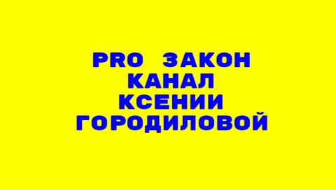 PRo закон канал Ксении Городиловой